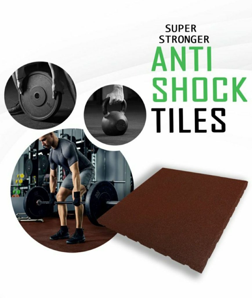 anti shock rubber tiles